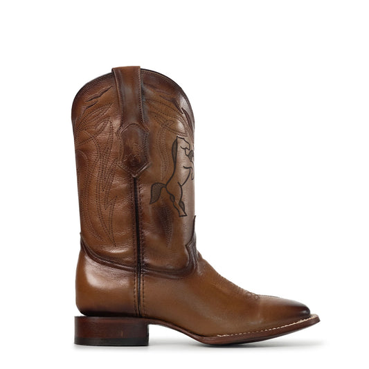 Encerado Potrillo | Miel | Horma Rodeo | Piel 100% Res