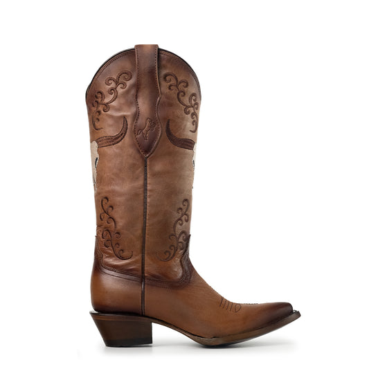 Nogal | Potrillo| Miel | Horma Puntal | Piel 100% Res