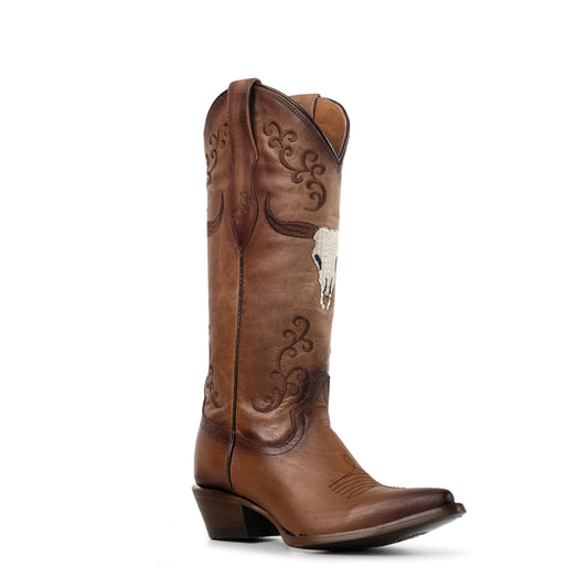 Nogal | Potrillo| Miel | Horma Puntal | Piel 100% Res