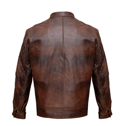 Chamarra Rombos Beteado | El Potrillo Western | Piel 100% Borrego