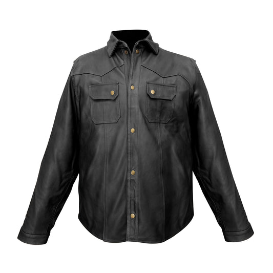 Sobrecamisa Negra | El Potrillo Western | Piel 100% de Ternera