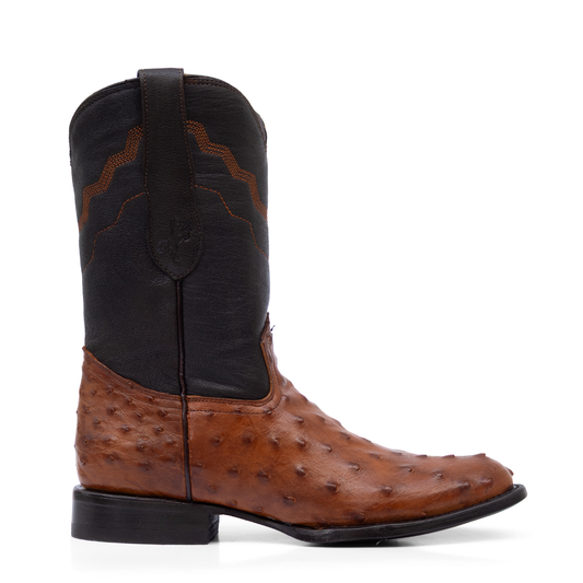 BOTAS ROPER | PIEL DE AVESTRUZ COGNAC