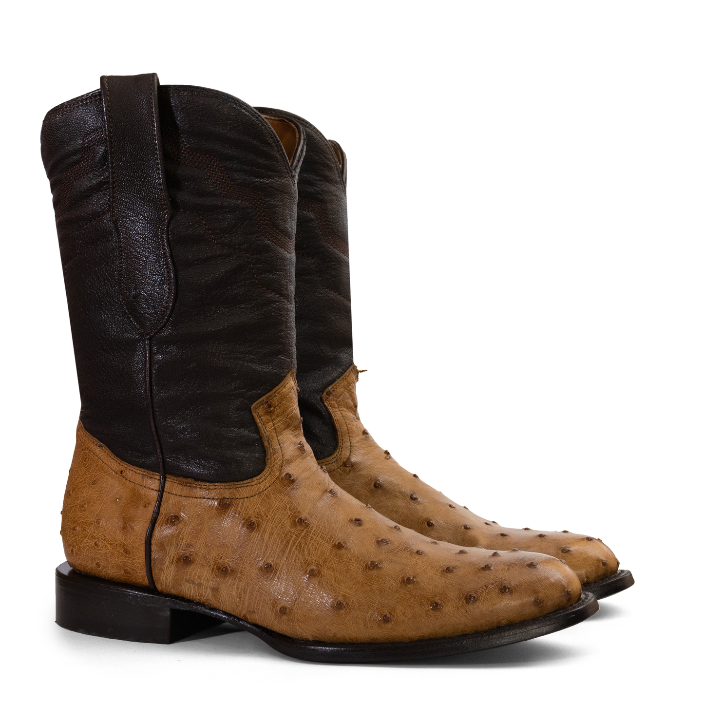 BOTAS DE AVESTRUZ | ESTILO ROPPER COÑAC