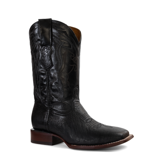 BOTAS DE PANZA DE AVESTRUZ | ESTILO BULLDOG NEGRO