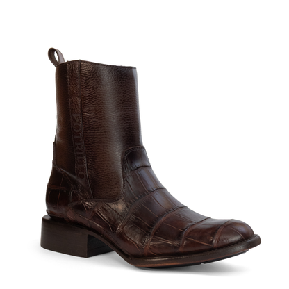 BOTAS DE COCODRILO ACUTUS | ESTILO OVAL CAFÉ