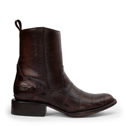 BOTAS DE COCODRILO ACUTUS | ESTILO OVAL CAFÉ