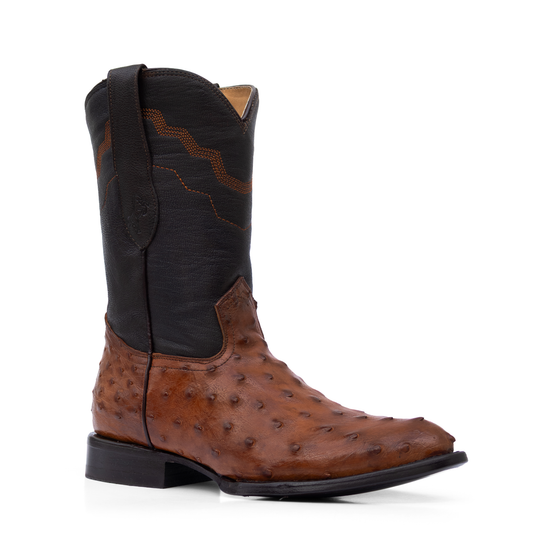 BOTAS ROPER | PIEL DE AVESTRUZ COGNAC