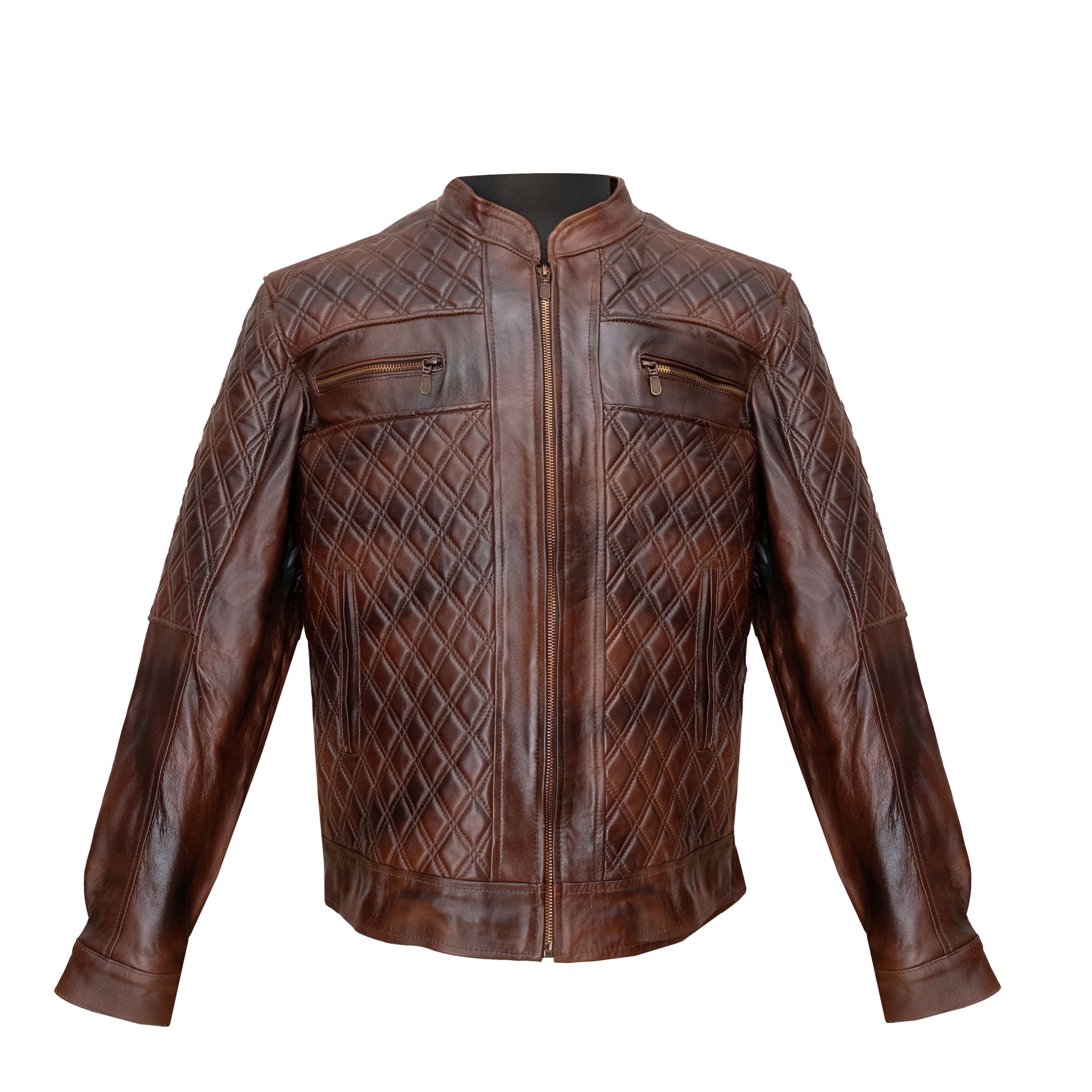 Chamarra Rombos Beteado | El Potrillo Western | Piel 100% Borrego