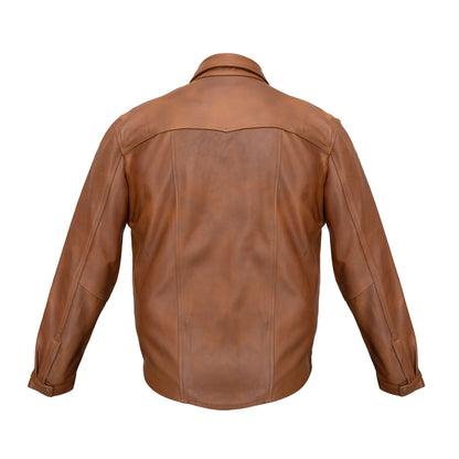 Sobrecamisa Tabaco | El Potrillo Western | Piel 100% de Ternera
