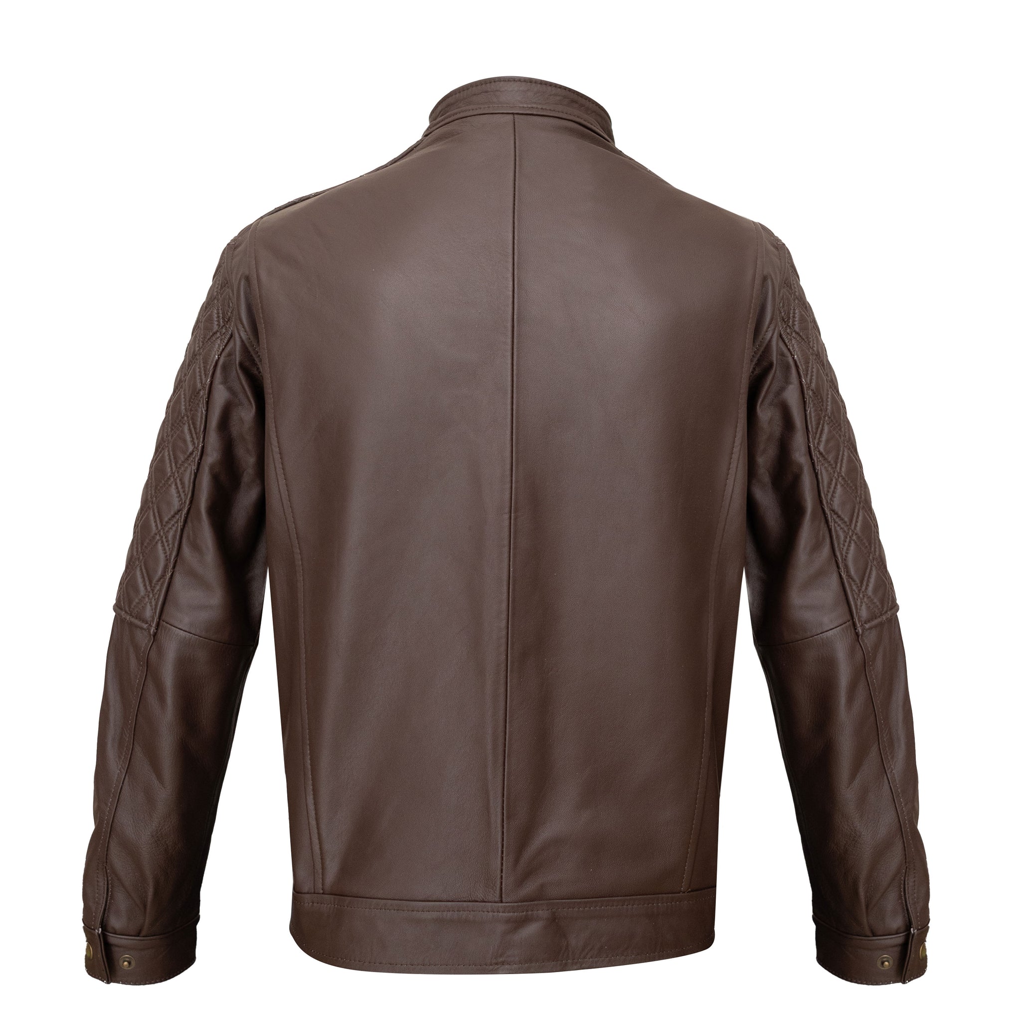 Chamarra Rombos Tabaco | El Potrillo Western | Piel 100% Borrego